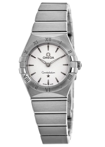 Omega Constellation Manhattan Quartz Watch - 25 mm Steel Case - Crystal White Silvery Dial - 131.10.25.60.02.001