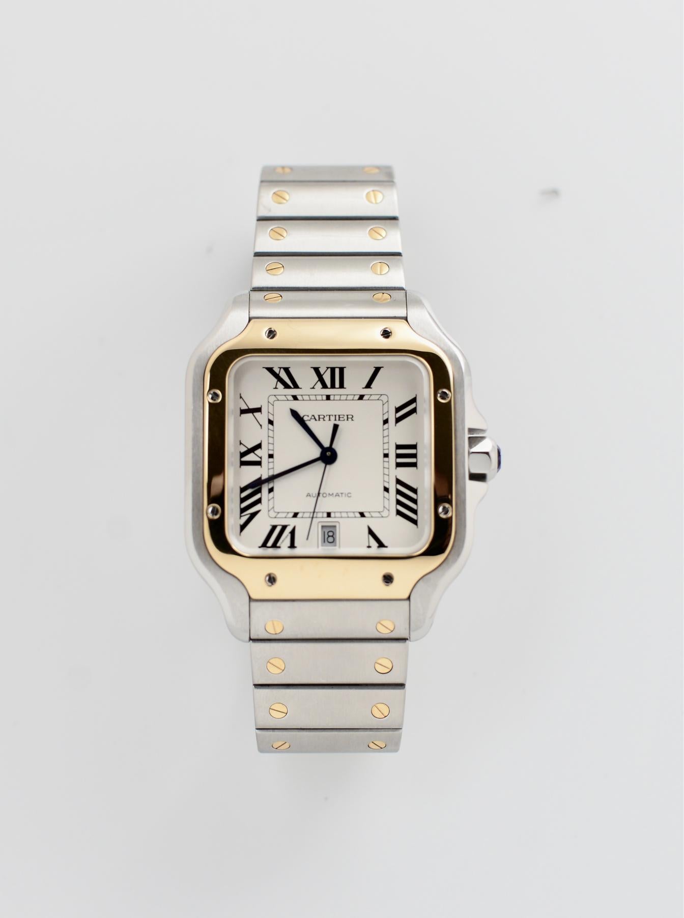 Cartier Santos de Cartier 18K Gold Two-Tone Automatic w/ Full Set - W2SA0006