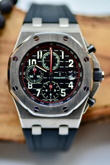 Audemars Piguet Royal Oak Offshore Stainless Steel, Black Dial, 42 mm Watch - 26470ST - 2017